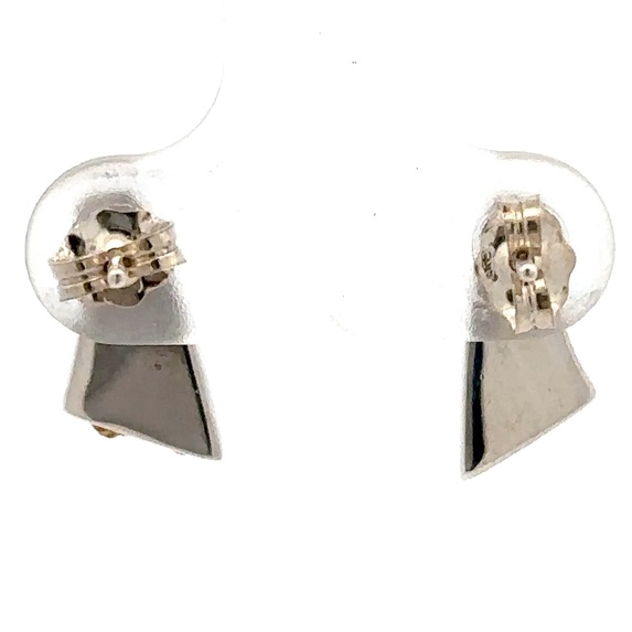 Sterling Silver & Gold Nugget Earrings 233234 - Image 3
