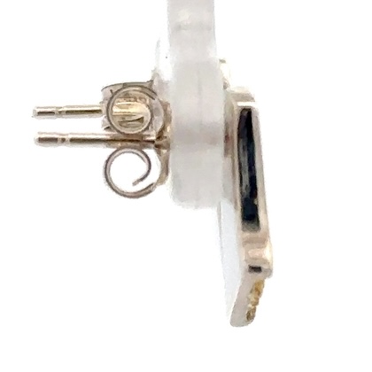 Sterling Silver & Gold Nugget Earrings 233234 - Image 2