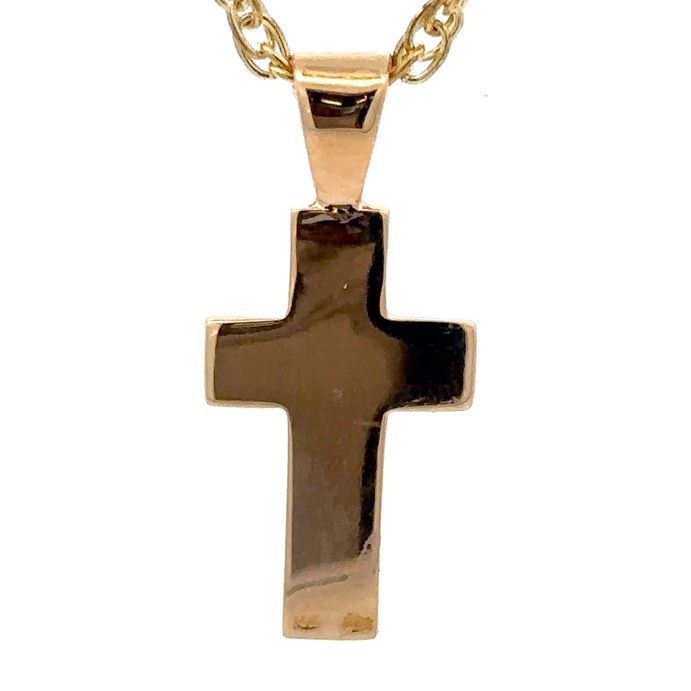 Gold Nugget Cross Pendant 510343 - Image 3