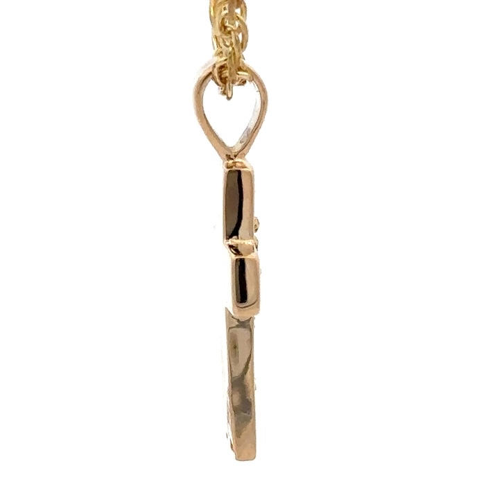 Gold Nugget Cross Pendant 510343 - Image 2