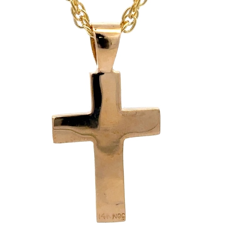 Gold Nugget Cross Pendant 510343 - Image 3