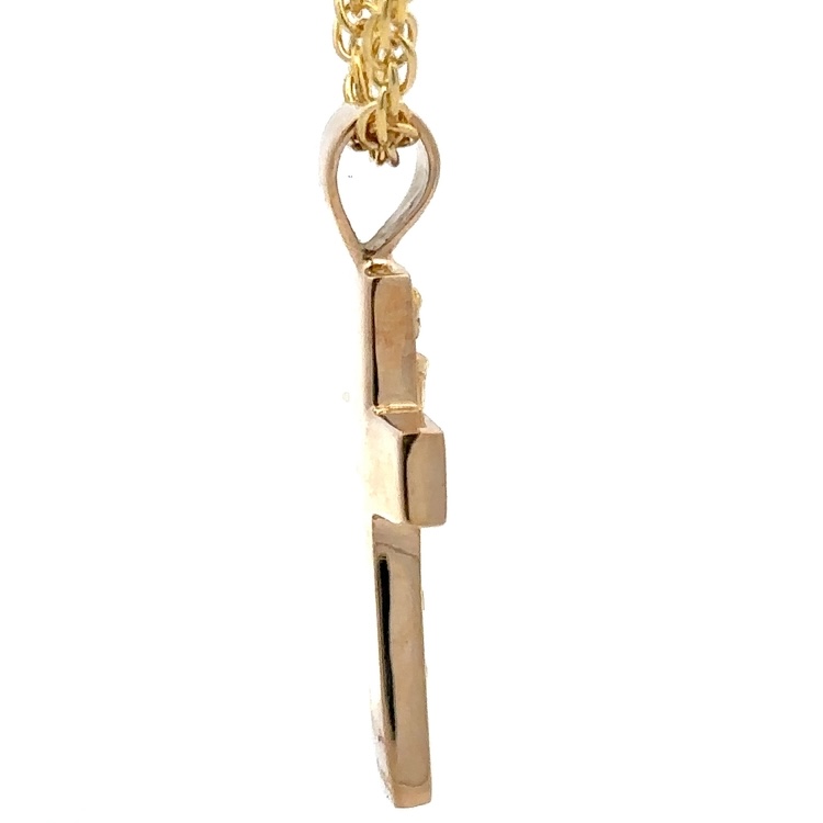 Gold Nugget Cross Pendant 510343 - Image 2