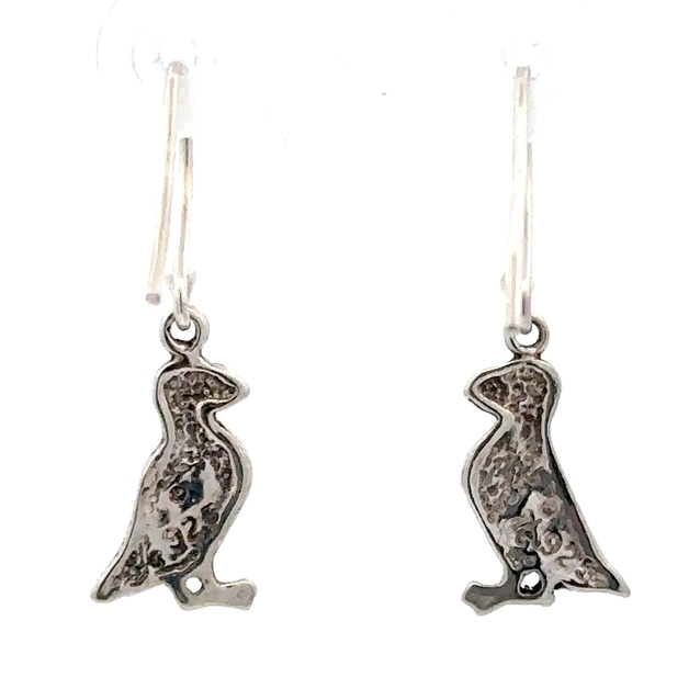 Sterling Silver & Gold Nugget Puffin Dangling Earrings 512731 - Image 3
