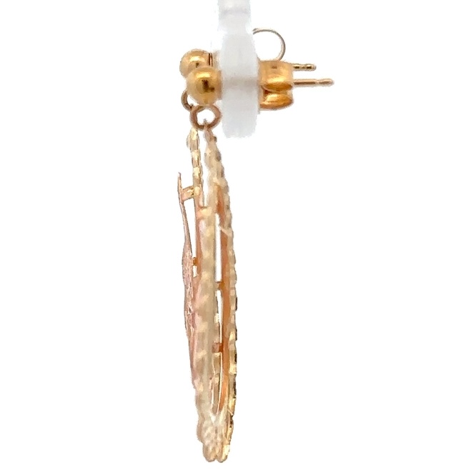 Estate 2-Tone Dangling Earrings 518172 - Image 4