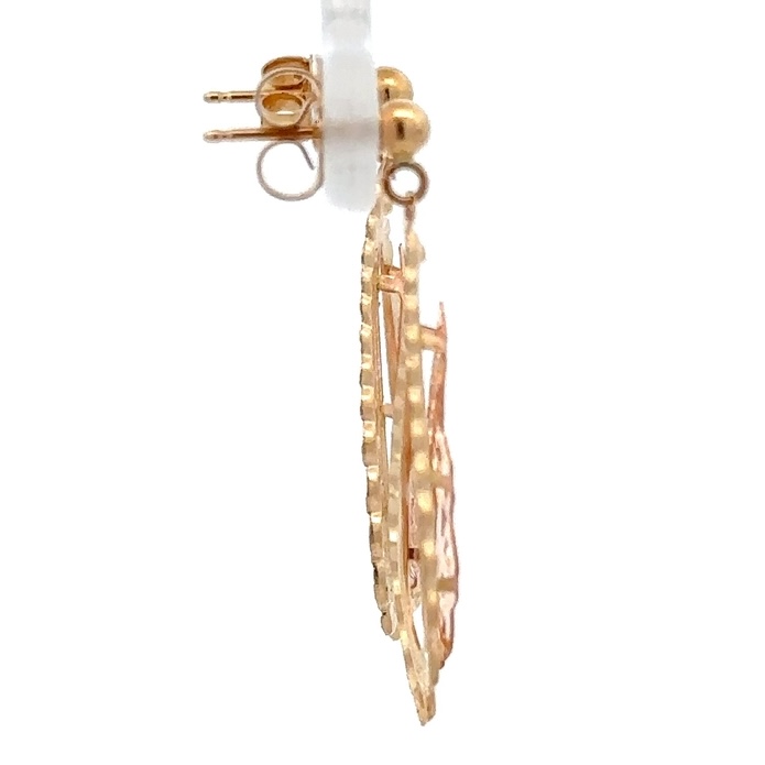 Estate 2-Tone Dangling Earrings 518172 - Image 2