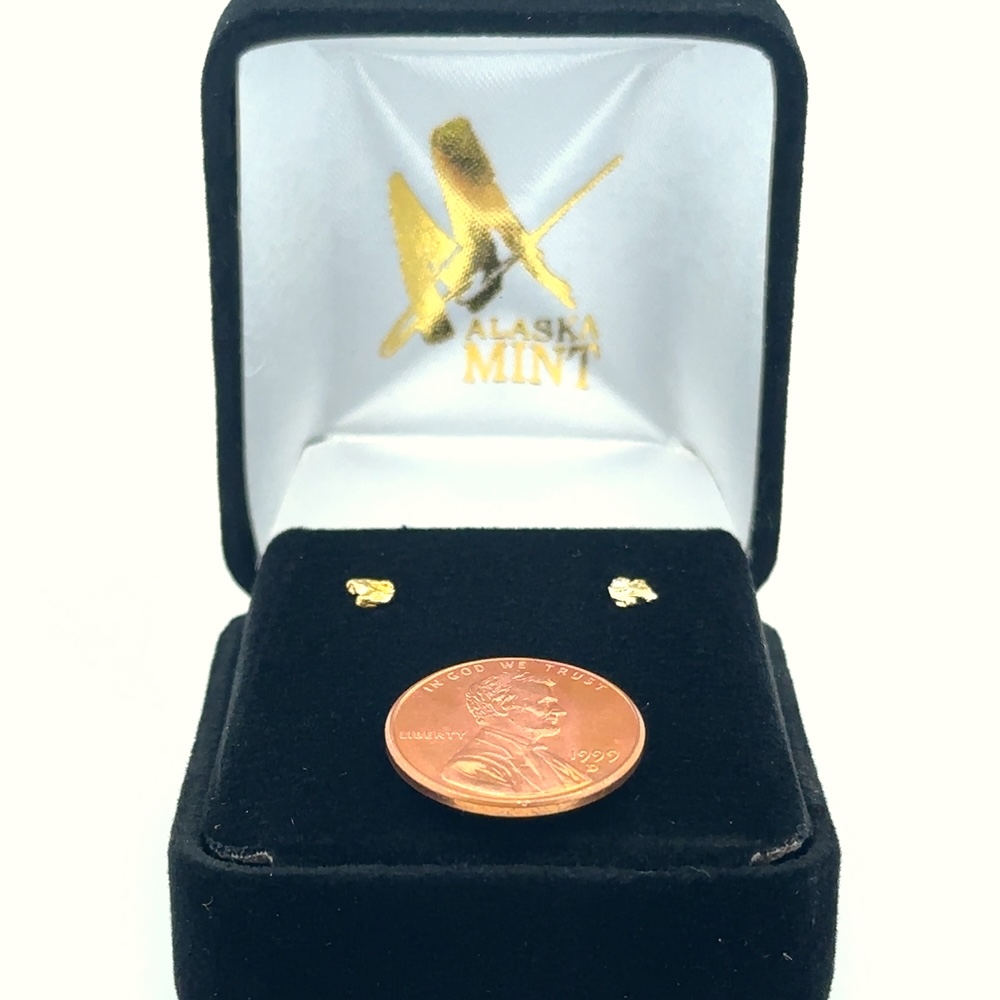 Gold Nugget Post earrings 519436 - Image 5