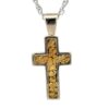 Gold Nugget & White Gold Cross Pendant 523016
