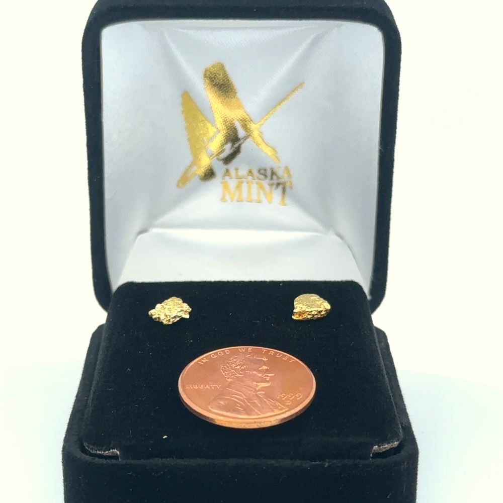 Gold Nugget Post Earrings 531563 - Image 5