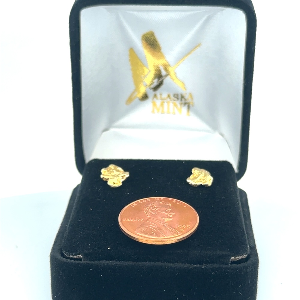 Gold Nugget Post Earrings 531566 - Image 5