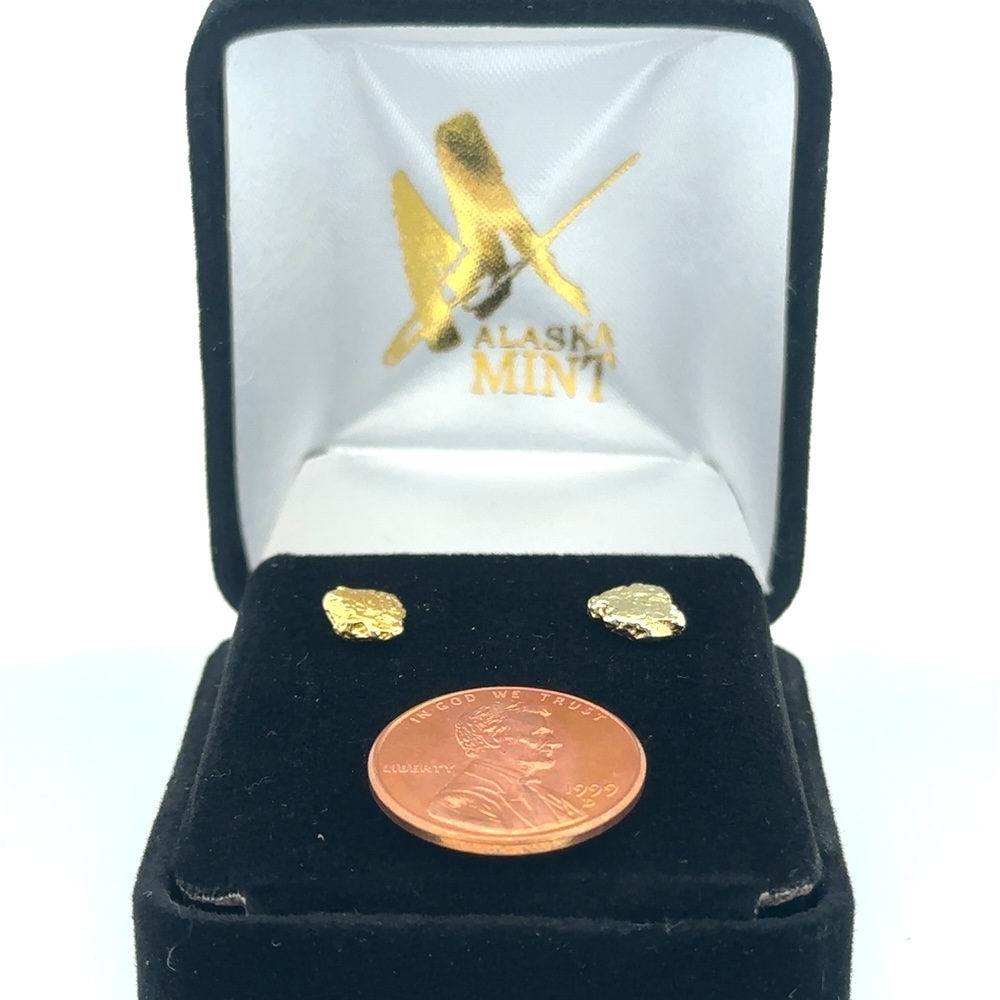 Gold Nugget Post Earrings 531571 - Image 5