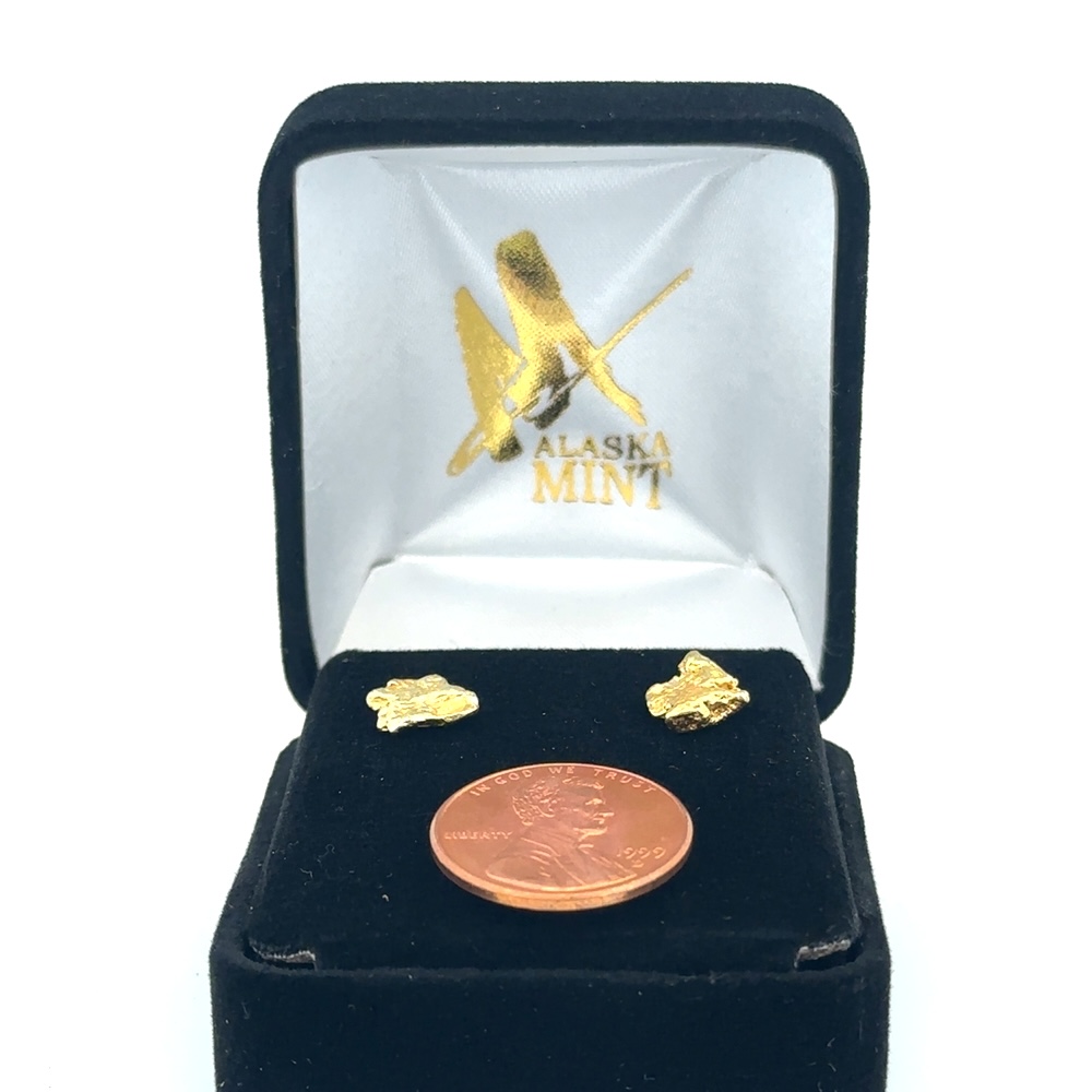 Gold Nugget Post Earrings 540019 - Image 5