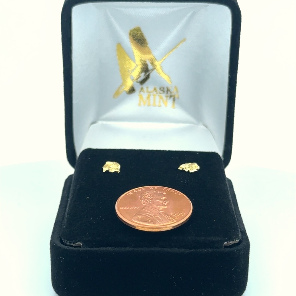 Gold Nugget Post Earrings 540021 - Image 5