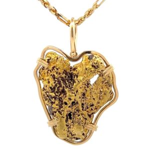 38.3 Gram Gold Nugget Heart Pendant 074298