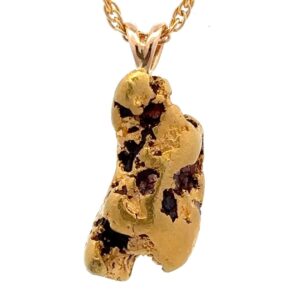 23.3 Gram Gold Nugget With Quartz Pendant P150X