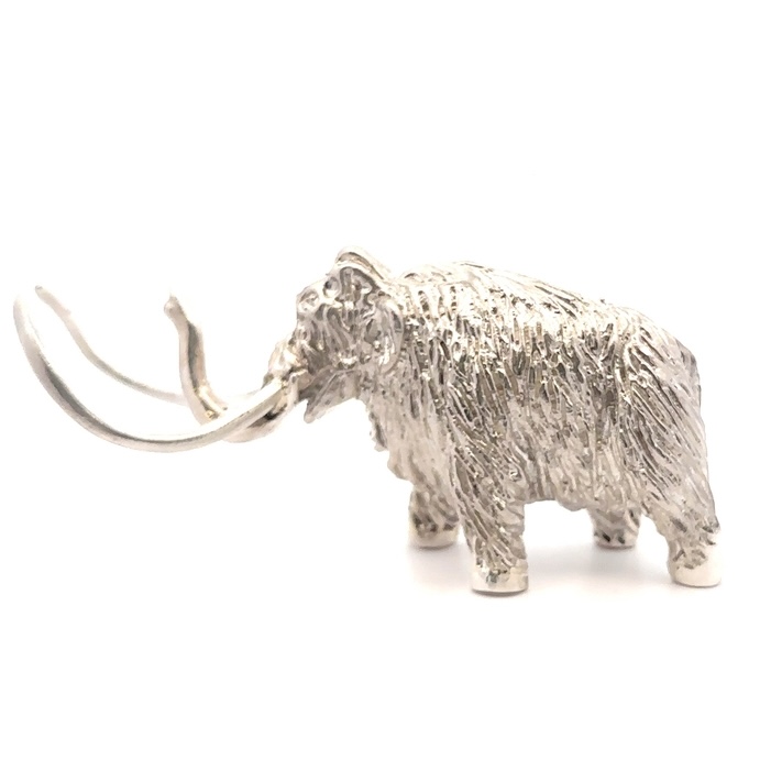 10.9 Troy Ounce Pure Silver Woolly Mammoth Sculpture - Large - Image 3