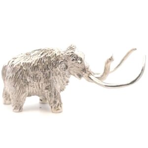 10.9 Troy Ounce Pure Silver Woolly Mammoth Sculpture - Large
