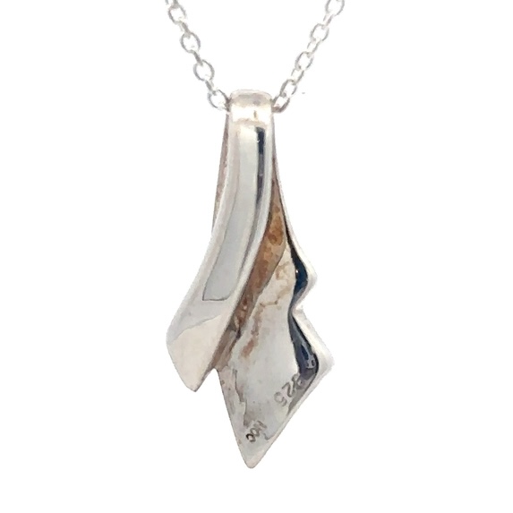 Sterling Silver & Gold Nugget Pendant PDL8SNSSX - Image 3