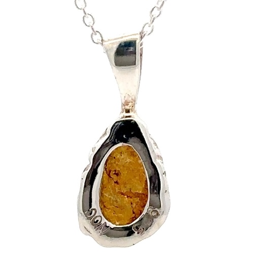 Sterling Silver & Gold Nugget Pendant PFF4NSS - Image 3