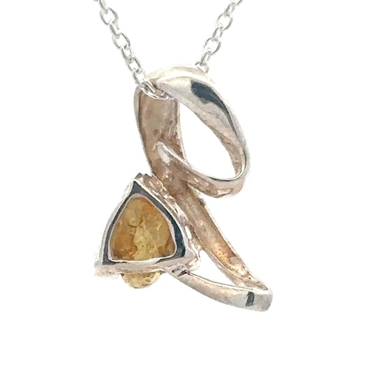 Sterling Silver & Gold Nugget Pendant PN607NSS - Image 3