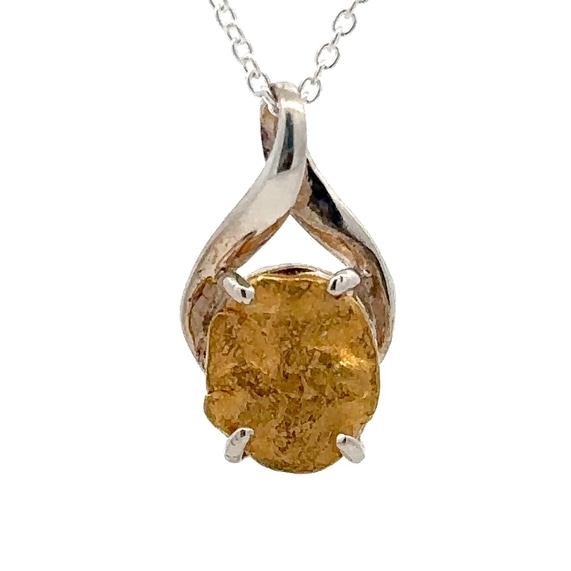 Sterling Silver Gold Nugget Pendant PN752NSS