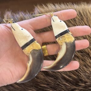 Polar Bear Claw with carved top