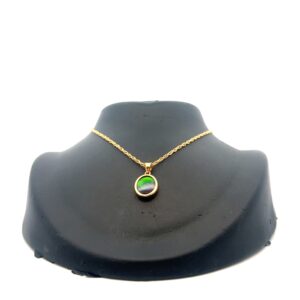 14K Ammolite Medium Oval Pendant 077024