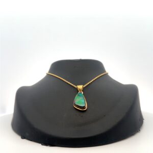 Ammolite Vermeil Small Triangle Pendant PGAMLITSMSFTTRI