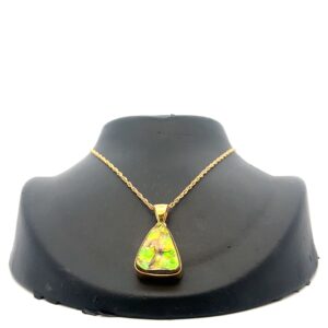 Ammolite Vermeil Triangle Pendant PGPAMLITLGTRI