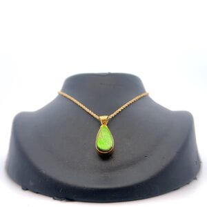 Ammolite Vermeil Small Teardrop Pendant PGPAMLITSMTD
