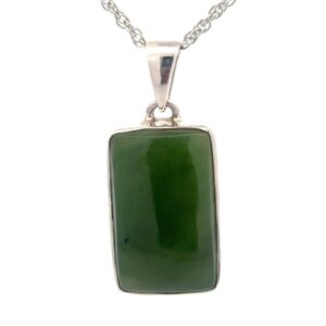 Jade & Sterling Silver Pendants PSSJADELGREC