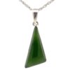 Jade & Sterling Silver Triangle Pendant PSSJADELGTRI