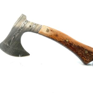 Oosik Handle Damascus Hatchet
