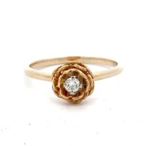 14K Flower Diamond Ladies Ring 078242