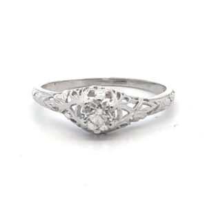 Ladies Estate Platinum & Diamond Ring 078254