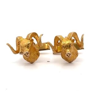 10K Rams Head Estate Cuff Links 078271