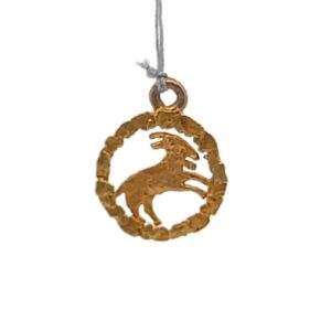 10K Gold Nuggeted Goat Charm 078272