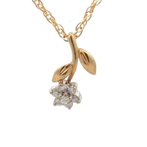 Diamond Flower Estate Pendant 078278