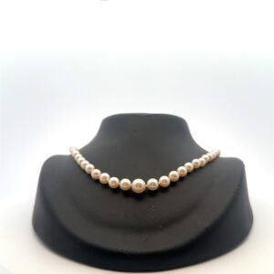19" Strand Of Graduating Mikimoto Pearls 078282