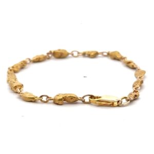 Gold Nugget 7" Estate Bracelet 078284