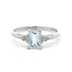 10K Aquamarine Ladies Estate Ring 090706