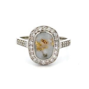 Diamond Gold Quartz Lady's Ring 701WG2