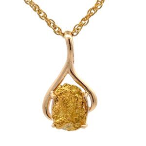 Single Gold Nugget 14K Pendant PN793NX