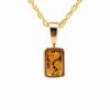 Small Square Gold Nugget Pendant PN900N