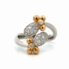 Platinum & 18K Diamond Pineapple Lady's Estate Ring 076378