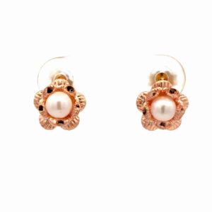 Beverly Hills Gold & Pearl Estate Earrings 078332