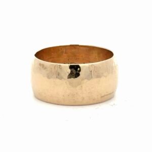 Women's Hammered 14K Gold Estate Band 090069