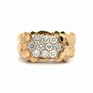 Estate 1ct Diamond Gold Ring 0616