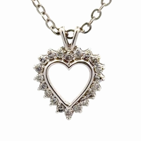 Lady's Diamond Heart Estate Pendant 002120