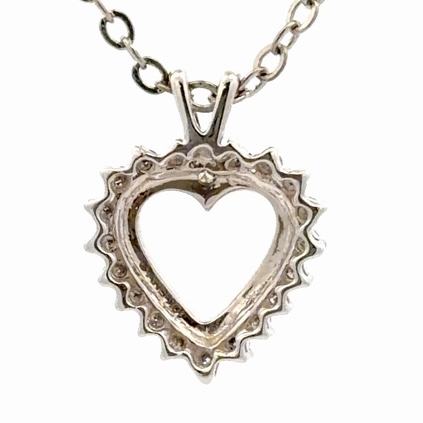 Lady's Diamond Heart Estate Pendant 002120 - Image 3