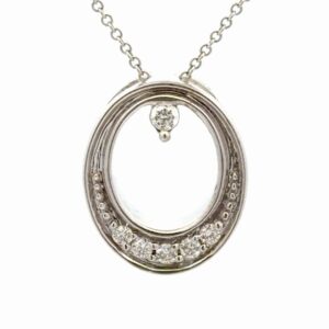 Lady's White Gold & Diamond Estate Pendant 073941